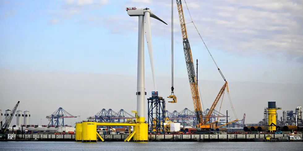 Kincardine floating wind project unit under construction in Spain