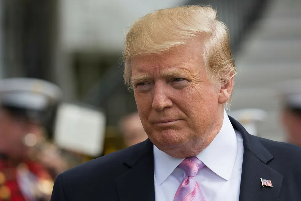 President Donald Trump: reimposed sanctions in November on exports of Iranian oil after pulling out of a 2015 nuclear accord between Iran and six world powers last May