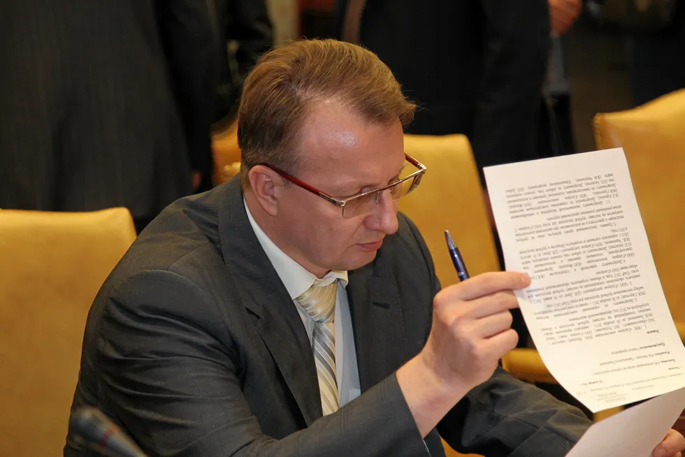 Offshore plans: Vselovod Cherepanov, executive director of Russian explorer Gazprom Nedra, which is a subsidiary of state-controlled gas monopoly Gazprom