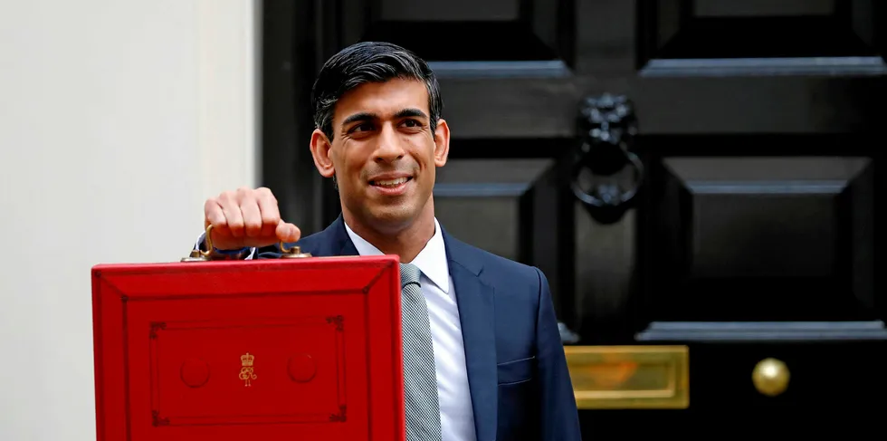 Britain's Chancellor of the Exchequer Rishi Sunak.