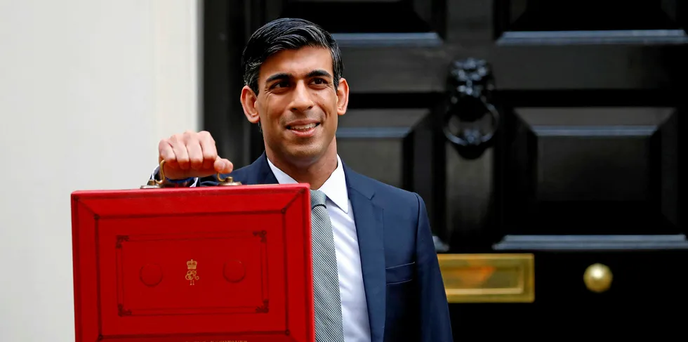 Britain's Chancellor of the Exchequer Rishi Sunak.