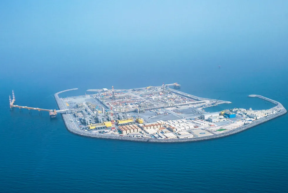 Artificial islands at Adnoc's Upper Zakum field.