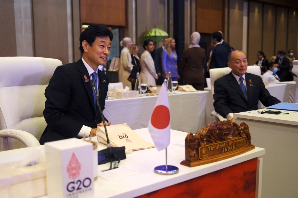 Advice: Japan’s Economy, Trade & Industry Minister Yasutoshi Nishimura.