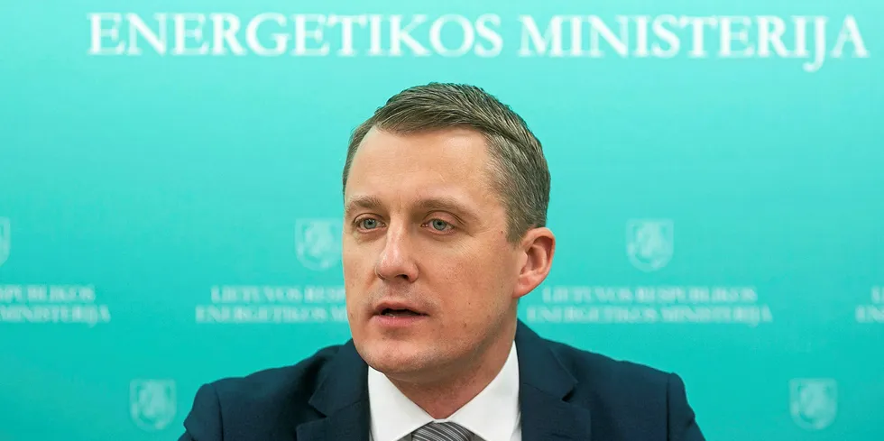 Lithuanian energy minister Žygimantas Vaičiūnas