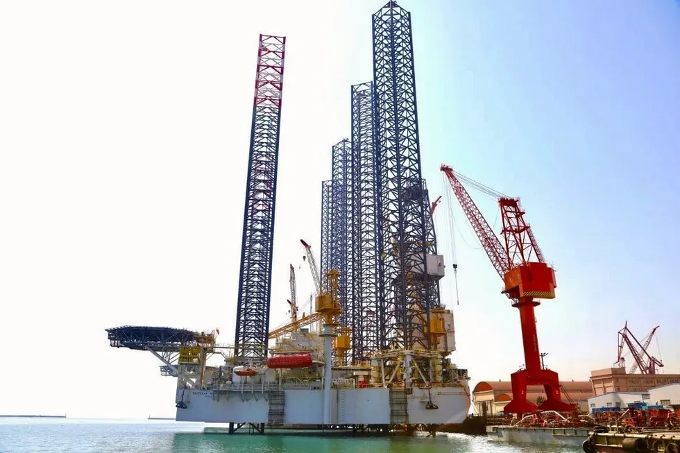 SinoOcean Prosperous, formerly known as Energy Engager, was ordered in 2013 by Shandong Marine’s rig owner Northern Offshore and completed in 2017 but was left idle at Cosco’s Dalian yard due to a lack of employment amid the global oil market downturn.