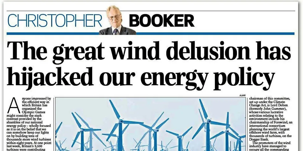 A 2012 Sunday Telegraph column by Christopher Booker.