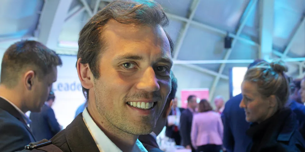 Pareto Securities Analyst Carl-Emil Kjølås Johannessen. The brokerage expects average farmed salmon prices to rise significantly in the fourth quarter.
