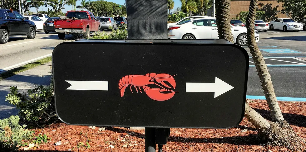 Red Lobster sign.