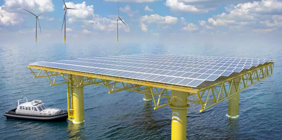 A rendering of the Seavolt platform.