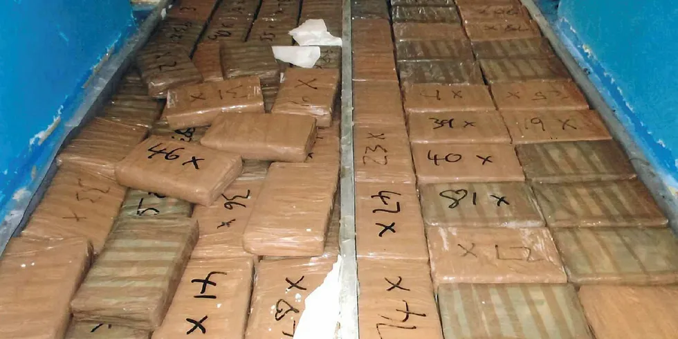 The cargo full of cocaine was discovered by Border Force officers.