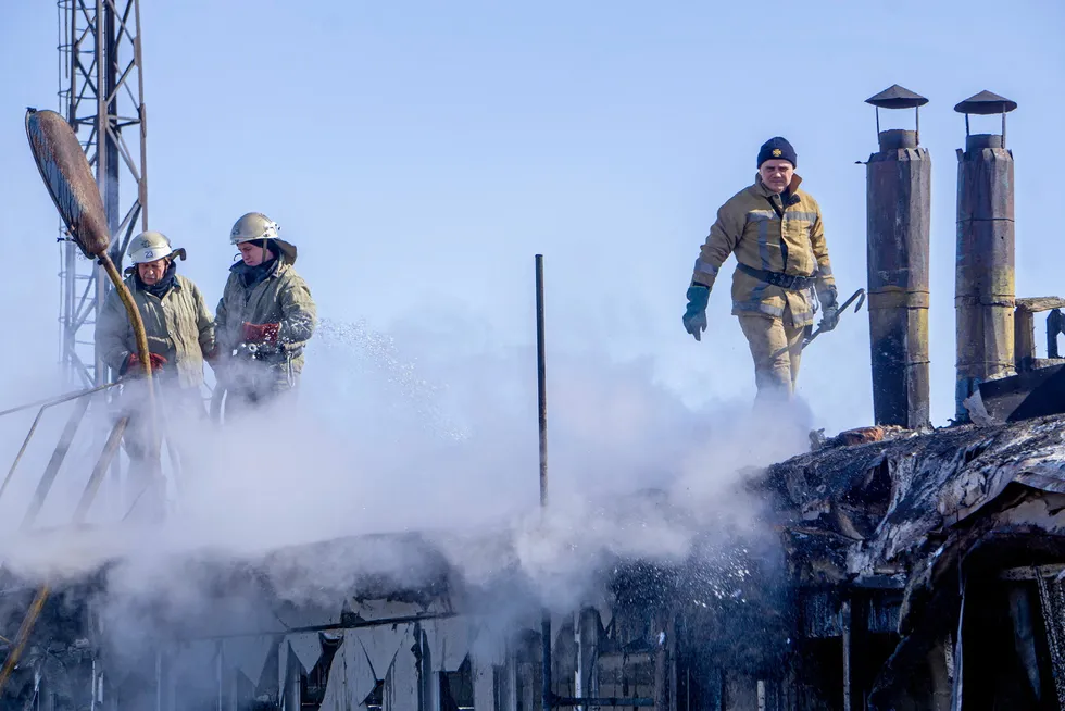 Dangerous encounter: A gas and condensate facility at the Shebelinka field in eastern Ukraine was hit by Russian military fire on 13 March 2022