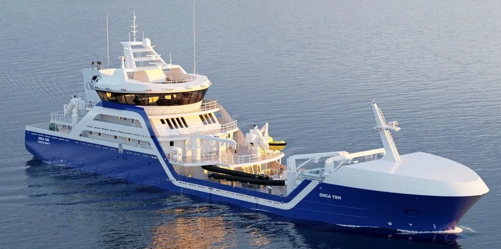 Salmones Camanchaca signed a long-term contract for the new vessel with live fish transporter Naviera Orca Chile.