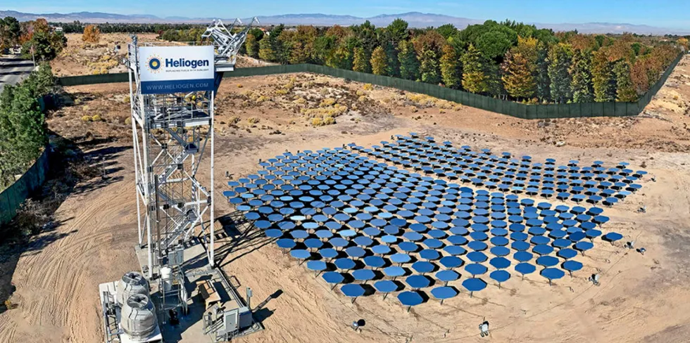 A small-scale Heliogen concentrating solar power system
