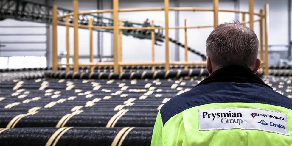 Cables at Prysmian plant