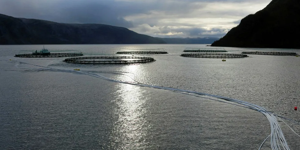 Aquaculture sites in Norway.