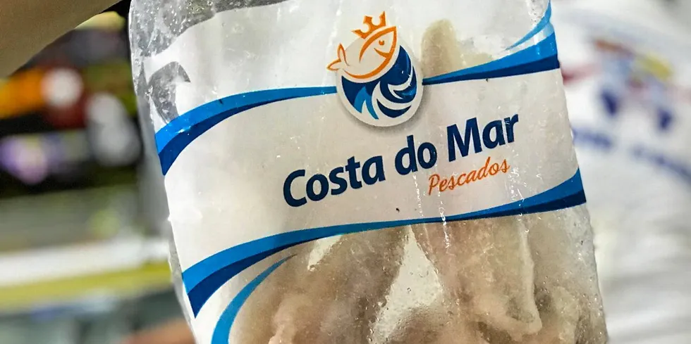 Frozen fish fillets from Costa do Mar in Brazil. Brazilian consumers have been increasing their frozen fish consumption during the pandemic.