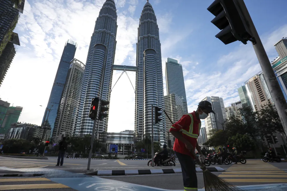 Petronas Twin Towers in Kuala Lumpur - the iconic headquarters of Malaysia's national energy giant, Petronas.