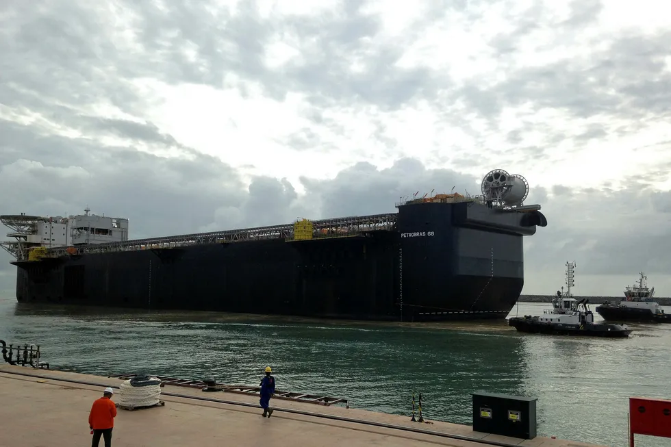 Final phase: the hull of the P-68 FPSO has undergone integration work at the Estaleiro Jurong Aracruz shipyard in Espirito Santo state