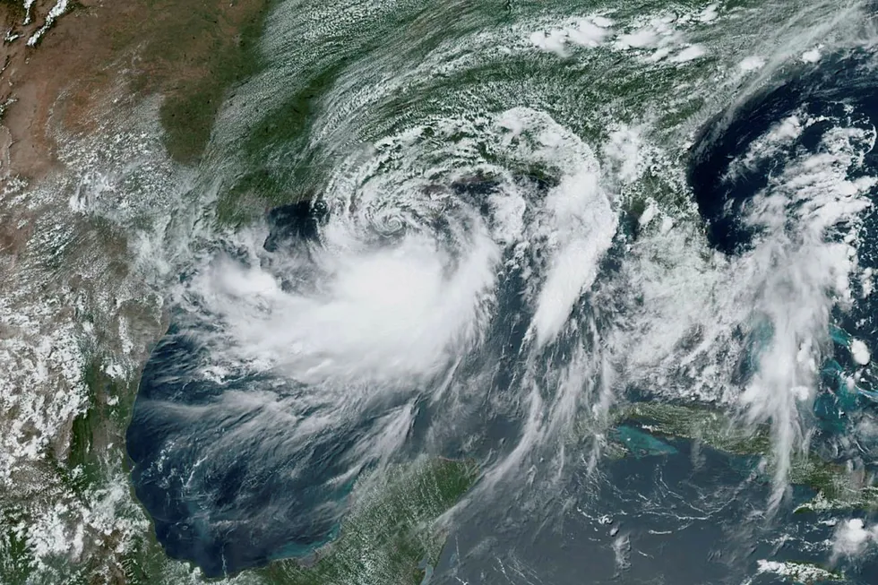 Tropical Storm Barry: approaching the coast of Louisiana on 12 July