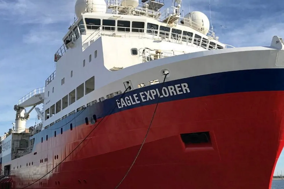 Contract award: the seismic survey vessel Eagle Explorer.