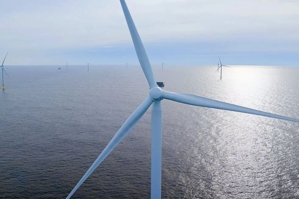 Installed turbine at Orsted's Revolution Wind