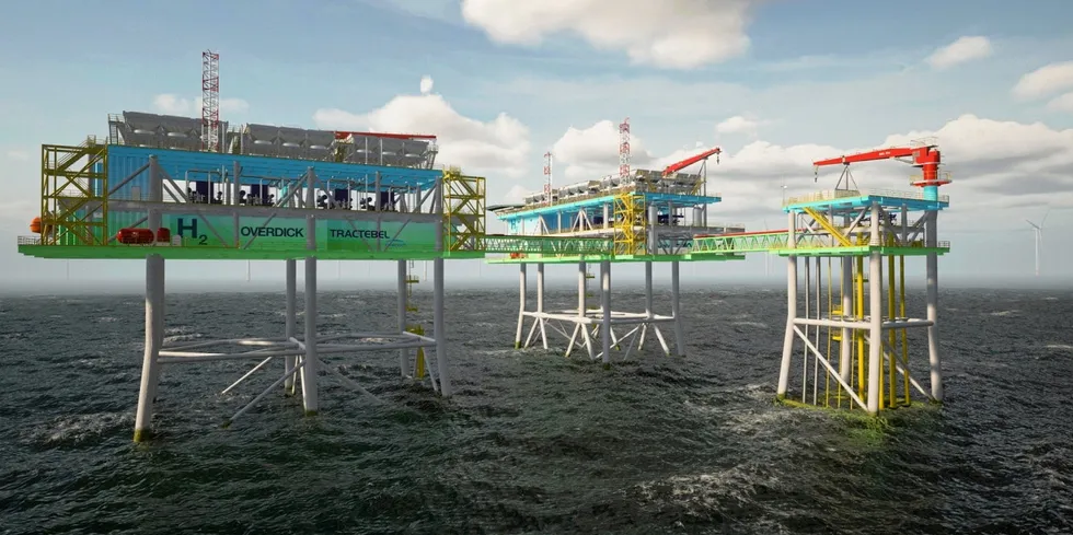 Tractebel says it would process and store hydrogen offshore.