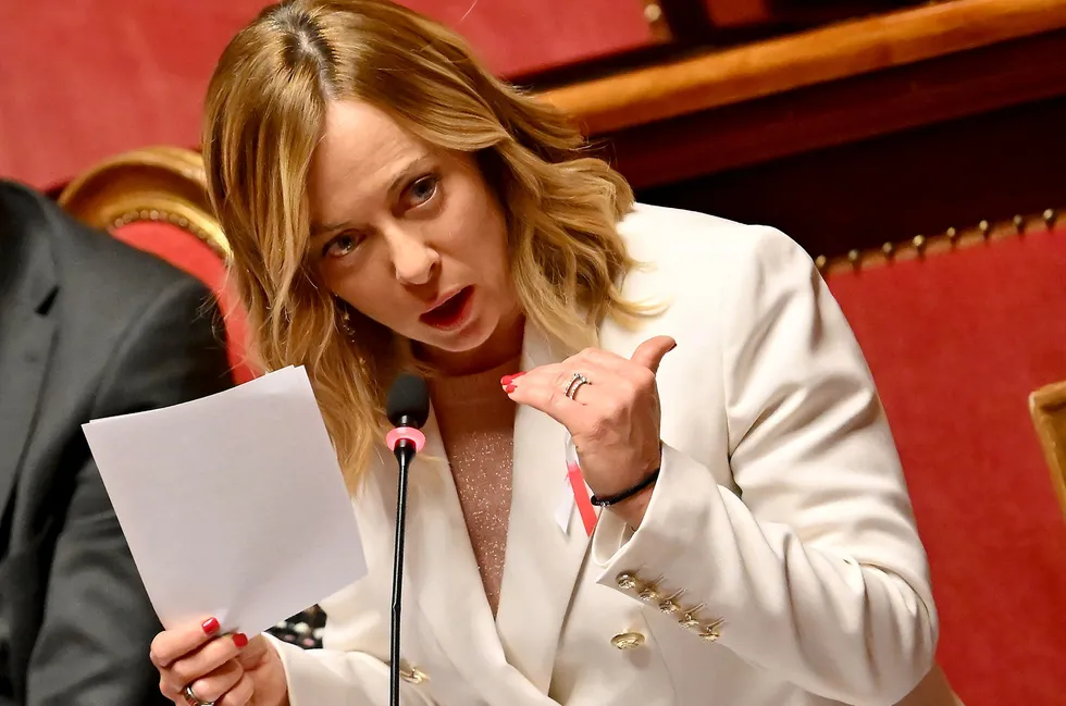 Italy's Prime Minister Giorgia Meloni