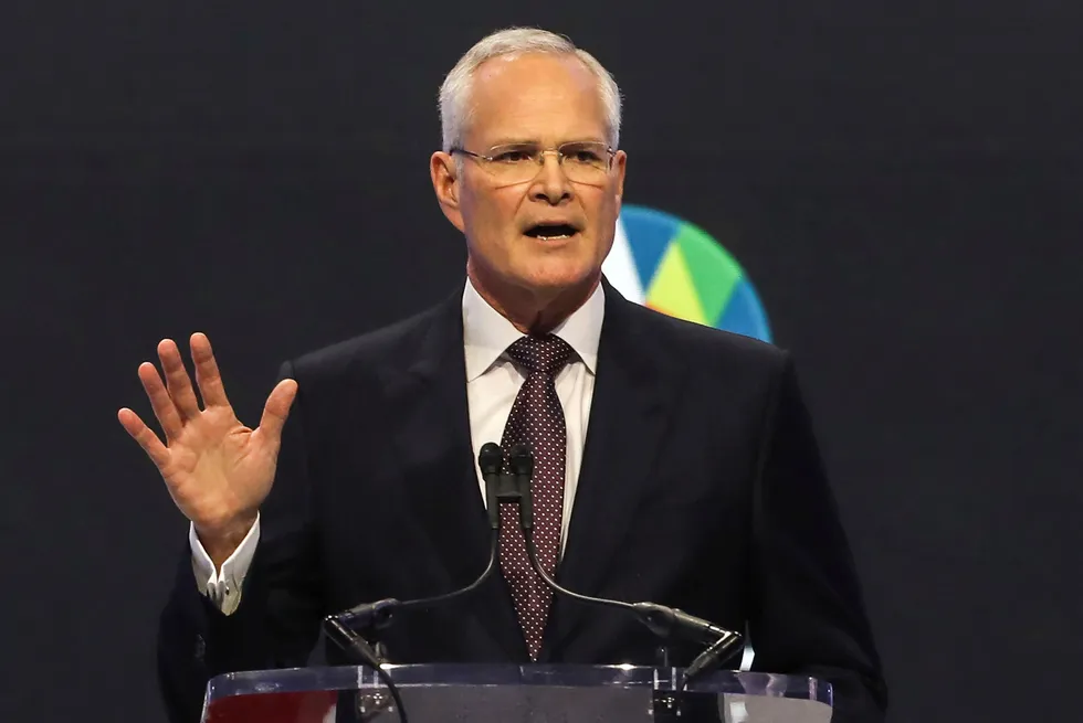 ExxonMobil chief executive Darren Woods.