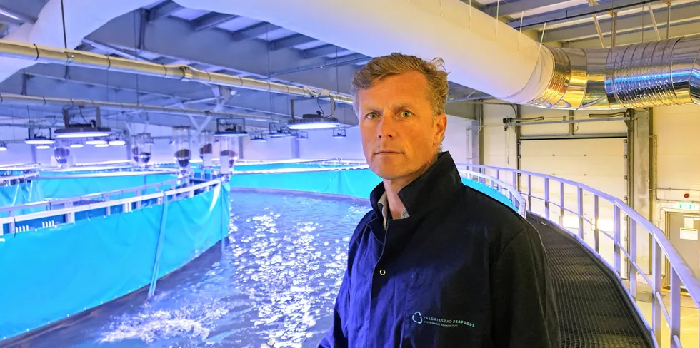 "We are going from producing salmon which needs 12-14 degrees Celsius water to producing a fish that require 21-23 degrees Celsius," Nordic Aquafarm Europe CEO Bernt-Olav Rottingsnes said.