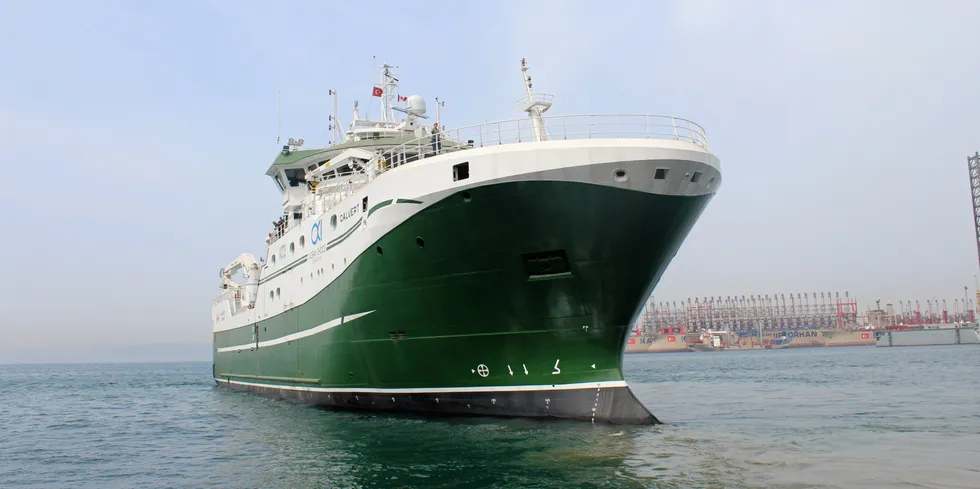 Ocean Choice's vessel Calvert. New US sales director Thom Duncan will apply his knowledge and expertise to grow Ocean Choice’s presence throughout the United States.