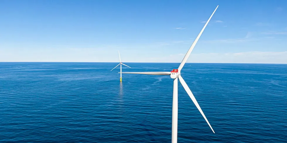 Dominion Energy's CVOW pilot project off Virginia.