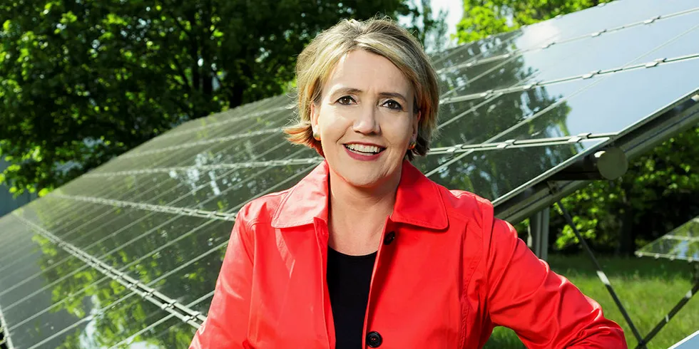 Simone Peter, president of Germany's renewable energy federation (BEE)