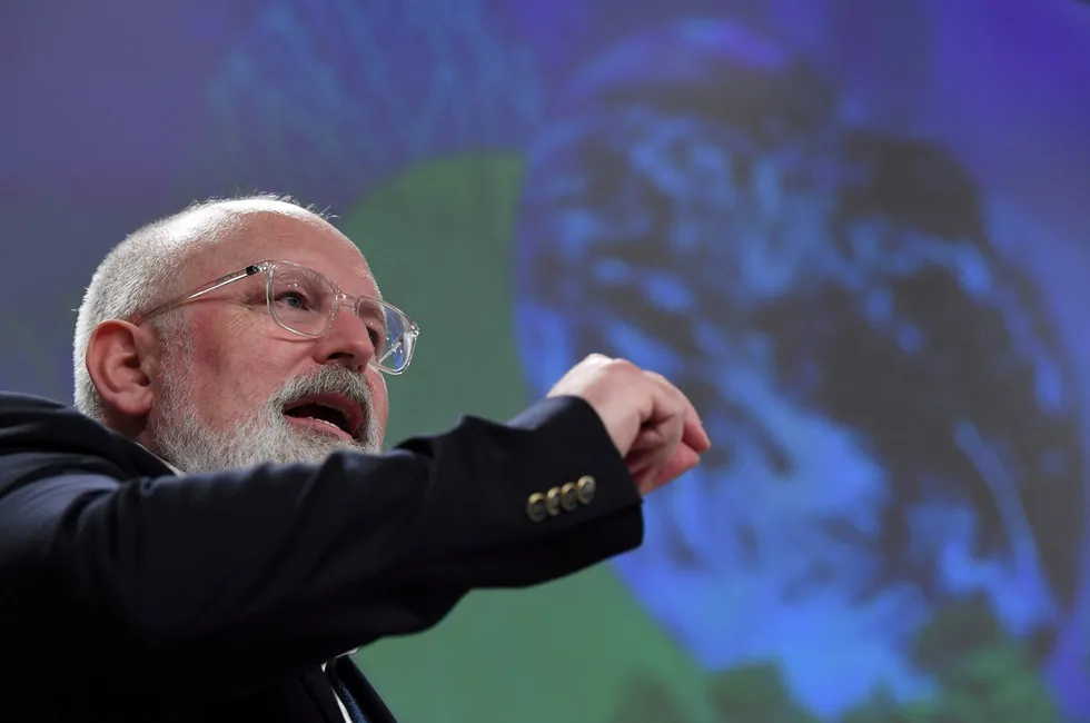 Fit for 55: European Commission vice president Frans Timmermans unveils the EU's proposals on 14 July in Brussels