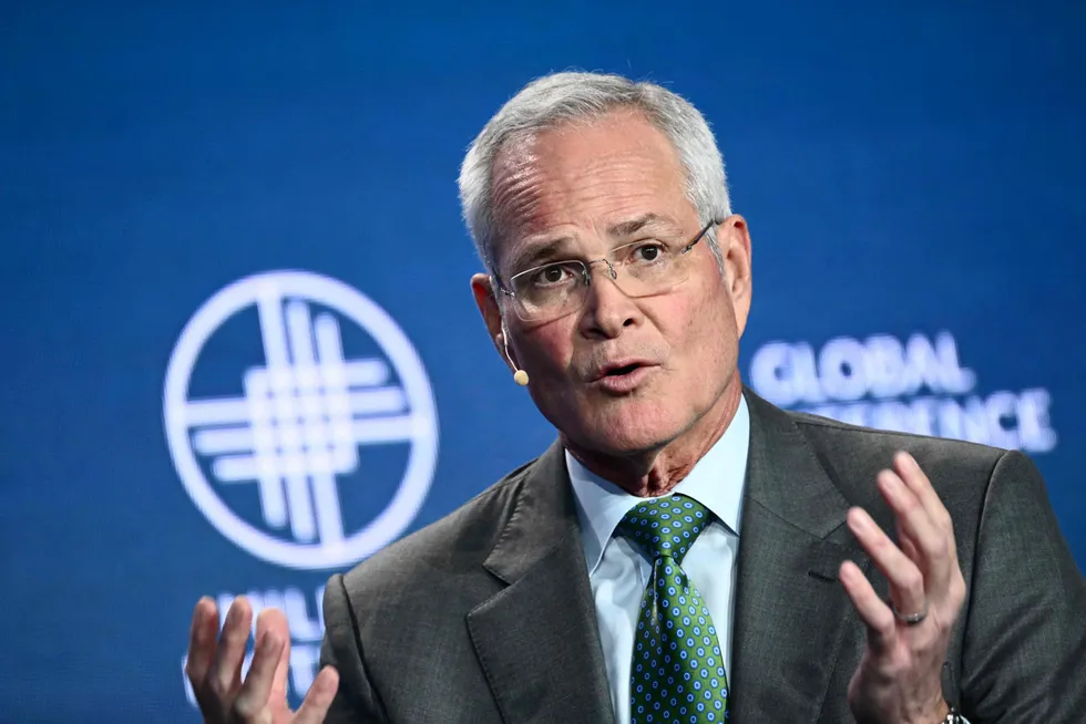 Drilling: ExxonMobil chief executive Darren Woods