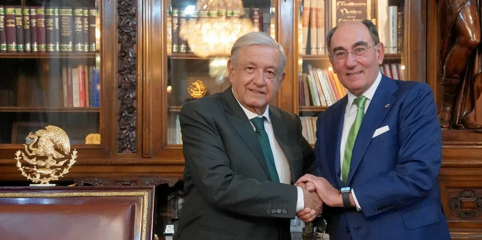 AMLO (Andres Manuel Lopez Obrador) and Ignacio Galan of Iberdrola.