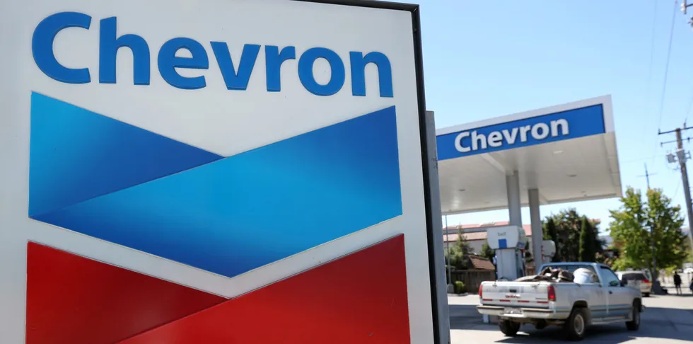 A Chevron filling station in California.