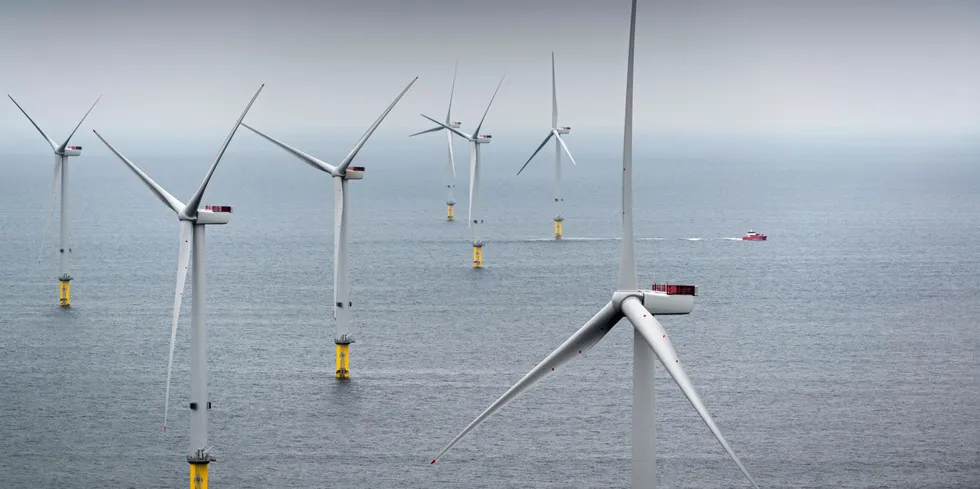 Walney Extension West wind farm in the Irish Sea