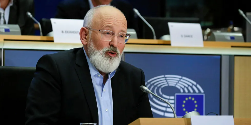 Frans Timmermans, the European Commission executive vice-president, who is in charge of the European Green Deal.