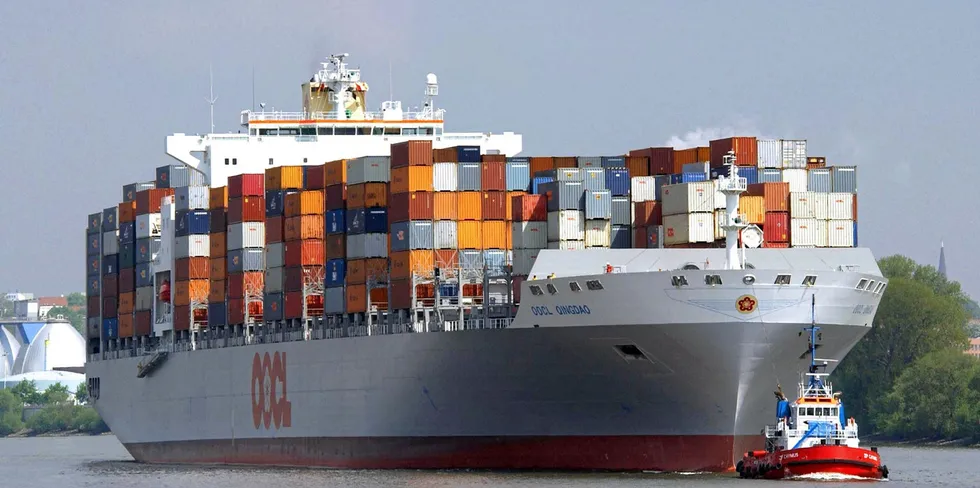A container vessel pulling into the Port of Qingdao. Russian seafood was shut out of China for a major portion of 2021 over COVD-19 restrictions.