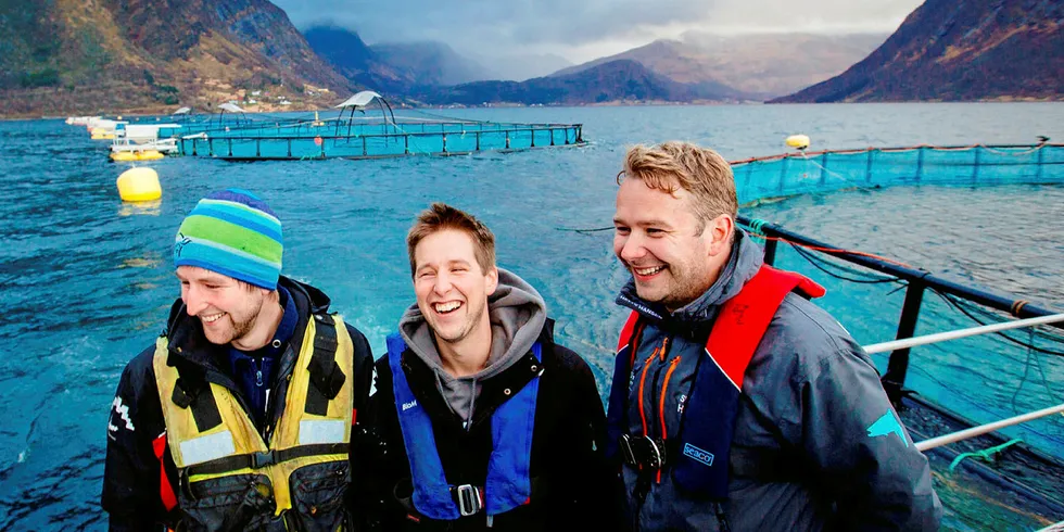 The brothers Havard and Gjermund Olsen together with brother-in-law Alf-Goran Knutsen - the family behind Kvaroy Arctic.