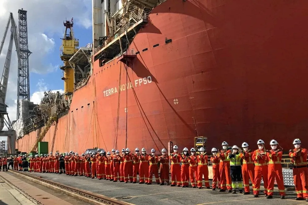 Problem project: Suncor Energy’s Terra Nova FPSO at the quayside of Navantia shipyard in Spain in 2022.