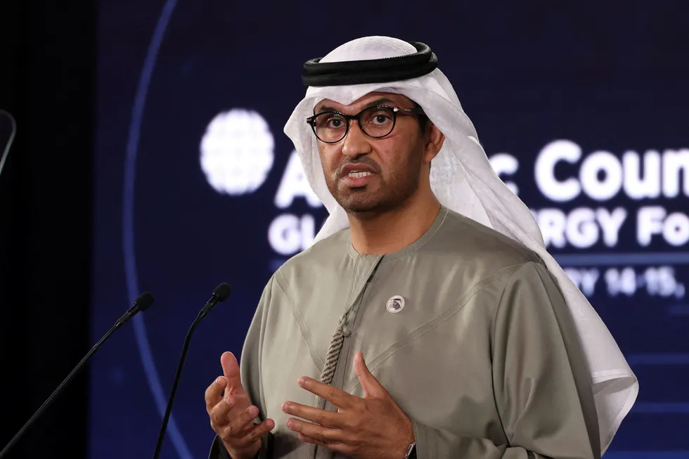 Adnoc chief executive Sultan Ahmed Al Jaber.