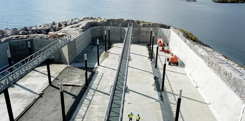 The third land-based farm under construction at Gigante Salmon in Norway.
