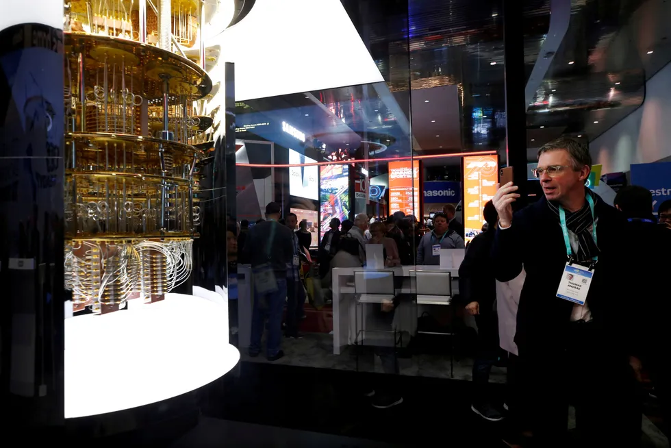 Capacity: a model of the IBM Q System One quantum computer on view at an event in Las Vegas last year