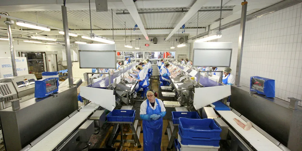 Various Norwegian seafood companies are facing production challenges with employees in quarantine.