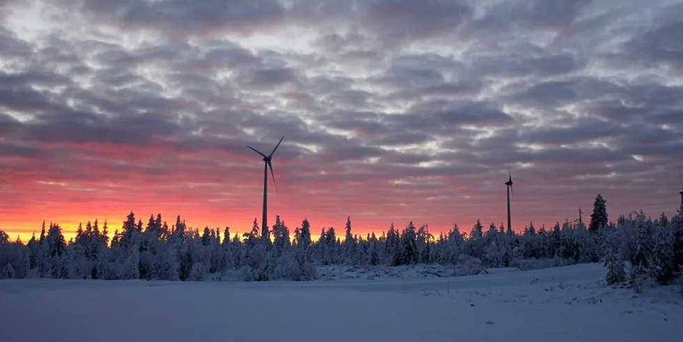 Markbygden pilot wind farm in northern Sweden