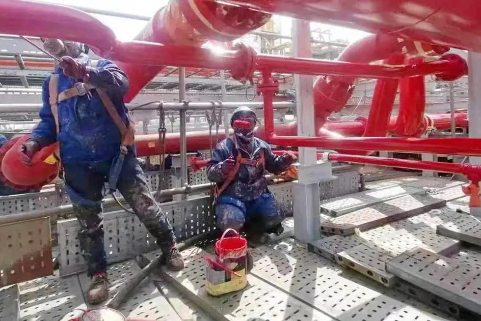 Finishing touches: DSIC close to completing Equinor’s Bacalhau FPSO.