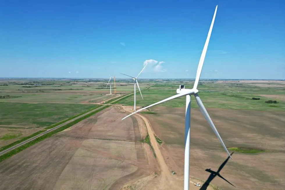 Sharp Hills wind farm. Sharp Hills wind farm.
