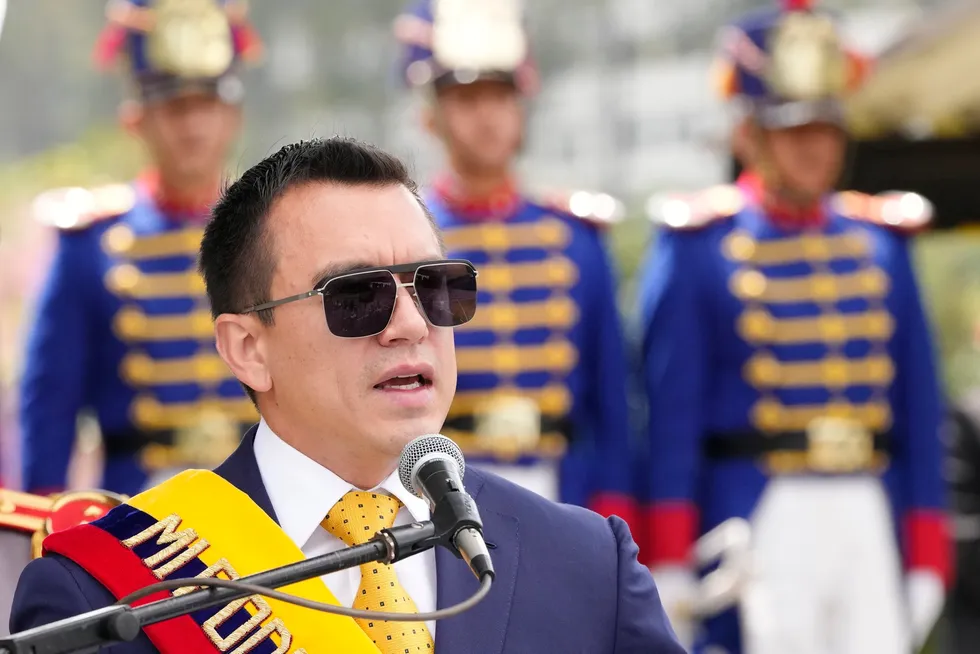 Ecuadorian President Daniel Noboa.