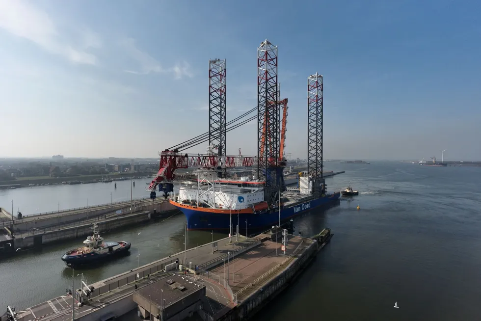 Van Oord's Boreas jack-up offshore wind installation vessel can transport and install 20MW wind turbines and handle lift 3,000 tonnes, but more giant vessels are needed
